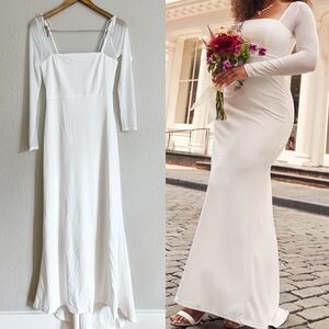 Lulu's Classic Cream Bridal Gown